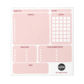 Pink Card Making Design Team Logo Planner ノートパッド (正面)