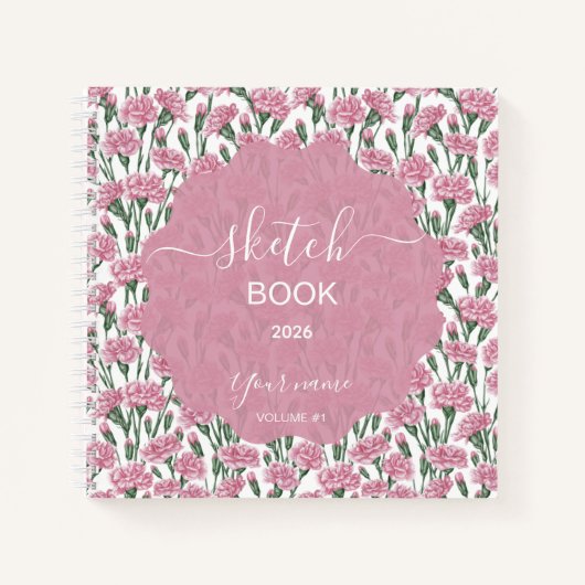  Pink Carnation ノートブック (正面)