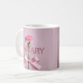 Pink Carnation January Flower Classic Mug コーヒーマグカップ (正面左)
