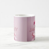 Pink Carnation January Flower Classic Mug コーヒーマグカップ (中央)