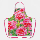 Pink Carnations Apron エプロン (正面)
