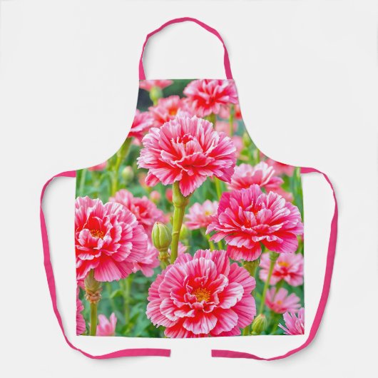 Pink Carnations Apron エプロン (正面)