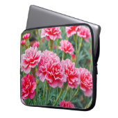 Pink Carnations Laptop Sleeve ラップトップスリーブ (正面左)