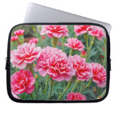Pink Carnations Laptop Sleeve ラップトップスリーブ (正面)