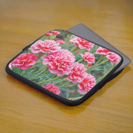 Pink Carnations Laptop Sleeve ラップトップスリーブ