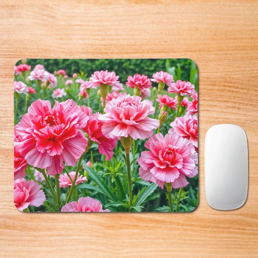 Pink Carnations Mouse Pad マウスパッド