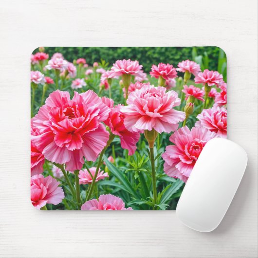 Pink Carnations Mouse Pad マウスパッド (マウス)