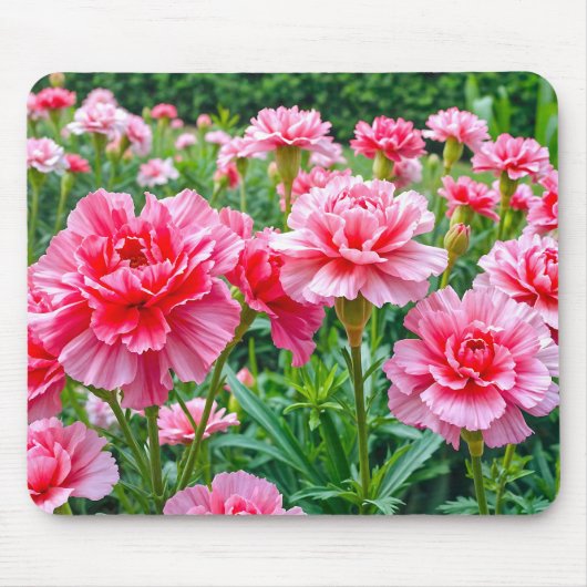 Pink Carnations Mouse Pad マウスパッド (正面)