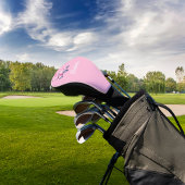 Pink cart monogramスクリプト ゴルフヘッドカバー