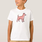 Pink Cartoon Dog Tシャツ (正面)