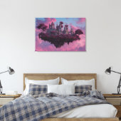 Pink Castle Floating Isle キャンバスプリント (インサイチュ (寝室))