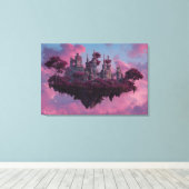 Pink Castle Floating Isle キャンバスプリント (インサイチュ (ウッドフロア))