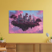 Pink Castle Floating Isle キャンバスプリント (インサイチュ (リビング))