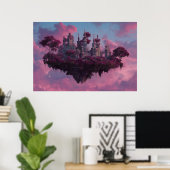 Pink Castle Floating Isle ポスター (ホームオフィス)