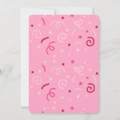 Pink Cat Kids Birthday Party 招待状 (裏面)