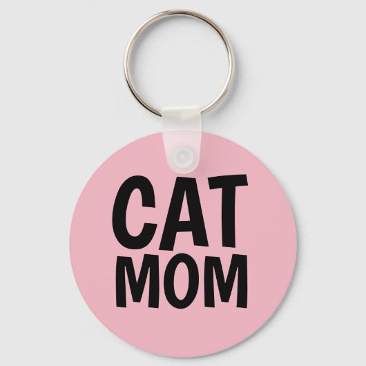 Pink CAT MOMキーチェーン キーホルダー (正面)
