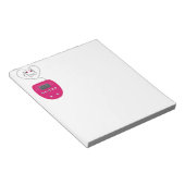 Pink CD Player with Earphones Kissing ノートパッド (アングル)