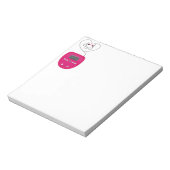 Pink CD Player with Earphones Kissing ノートパッド (回転)