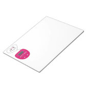 Pink CD Player with Earphones Kissing ノートパッド (アングル)