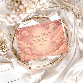 Pink Celestial Bows Clouds Diapper Raffle エンクロージャーカード