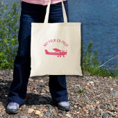 Pink Cessna Airplane Not Your Co-Pilot Funny Femal トートバッグ