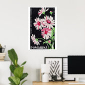 Pink Chamomile Flowers Matchbox Art Print, Russian ポスター (ホームオフィス)