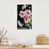 Pink Chamomile Flowers Matchbox Art Print, Russian ポスター (キッチン)