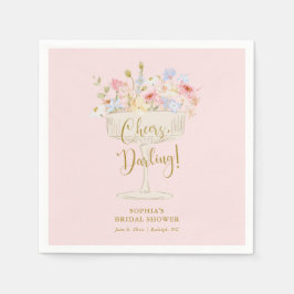 Pink Champagne Bridal Shower スタンダードカクテルナプキン