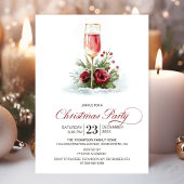 Pink Champagne Christmas Party 招待状