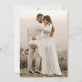 Pink Champagne Glass 25th Wedding Anniversary 招待状 (裏面)