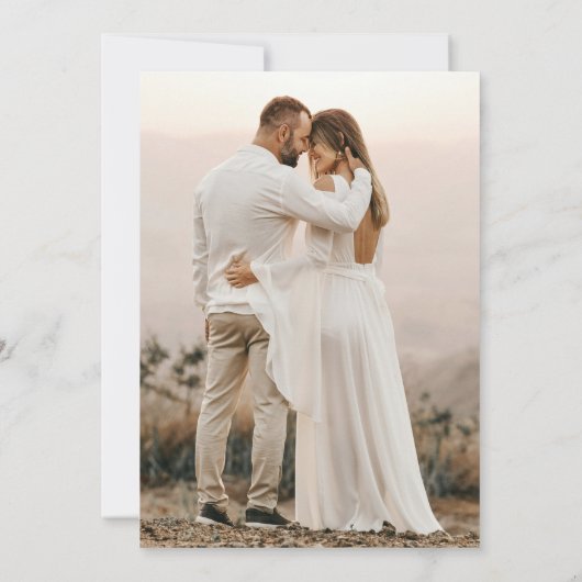 Pink Champagne Glass 25th Wedding Anniversary 招待状 (裏面)