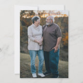 Pink Champagne Glass 35th Wedding Anniversary 招待状 (裏面)