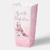 Pink Champagne Glass Aged To Perfection Birthday フェイバーボックス (正面)