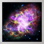 Pink Chandra X-ray Crab Nebula ポスター (正面)