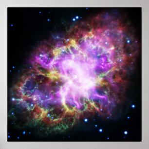 Pink Chandra X-ray Crab Nebula ポスター