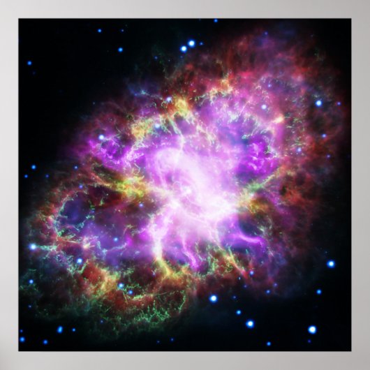 Pink Chandra X-ray Crab Nebula ポスター (正面)