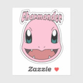 Pink Charmander Pokemon Fanart シール (シート)
