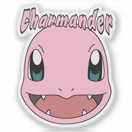 Pink Charmander Pokemon Fanart シール (正面)