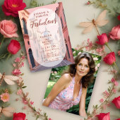 Pink Charming Ancient Cityscape Oval Translucent 招待状