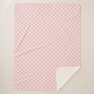 Pink check blanket シェルパブランケット