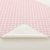 Pink check blanket シェルパブランケット (3/4)