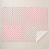 Pink check blanket シェルパブランケット (正面(横))