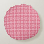Pink Checker Argyle Pattern ラウンドクッション (裏面)