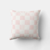Pink Checkerboard Personalized Photo クッション (裏面)