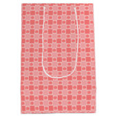 Pink Checkered Floral ミディアムペーパーバッグ (裏面)