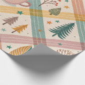 Pink Checkered Holiday Wrapping Paper ラッピングペーパー (角)
