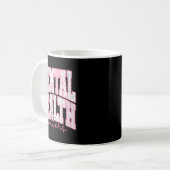 Pink Checkered Mental Health Matters Spring Season コーヒーマグカップ (正面左)