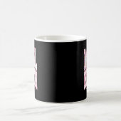 Pink Checkered Mental Health Matters Spring Season コーヒーマグカップ (中央)