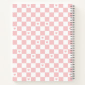 Pink Checkered Pattern Background ノートブック (裏面)
