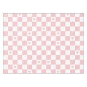 Pink Checkered Pattern Background Tablecloth テーブルクロス (正面(横))